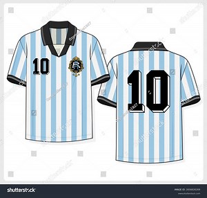 Retro Argentina-inspired Football Polo Shirt Vector Stock Vector (Royalty Free) 2656626269 | Shutterstock