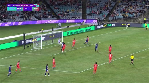 Hamano's brilliant shot from a tight angle vs South Korea