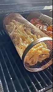 Stainless Steel Barbecue Cooking Grill Baskets For Outdoor Grill - Grill Grate - Outdoor Round Bbq Stainless Steel Grill Basket Campfire Grill Grid - Camping Picnic Cookware (3 Pack(11.8''*3.54''))