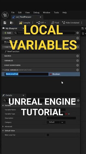 Using Local Variables for Functions in Unreal Engine #UnrealEngine #GameDev #UE #IndieDev #FYP