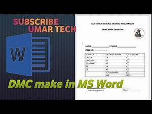 How to make DMC in microsoft word with umar tech [MS Word 2016] DMC in MS Word tutorial