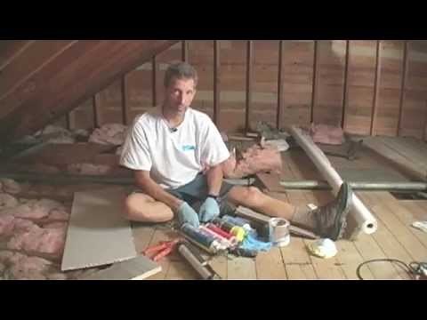 Materials for air-sealing and insulating an attic: Caulk, tape, and spray foam