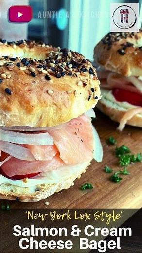 Salmon & Cream Cheese Lox Bagel #Shorts