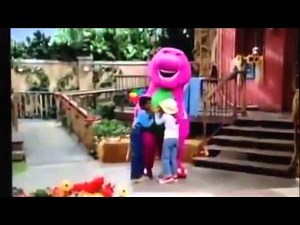Barney comes to life (Baby Bop leave from A Splash, Party Please!)