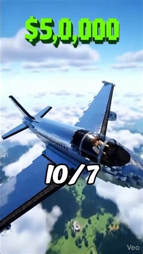 $1 Plane vs 999999$ Expensive Plane 😱 | Minecraft #shorts #shortsfeed #viral