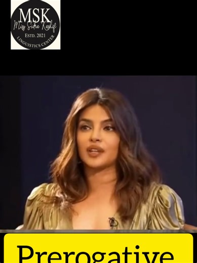 Prerogative meaning in English and Urdu with Examples #idiom #shorts #msklinguisticscenter