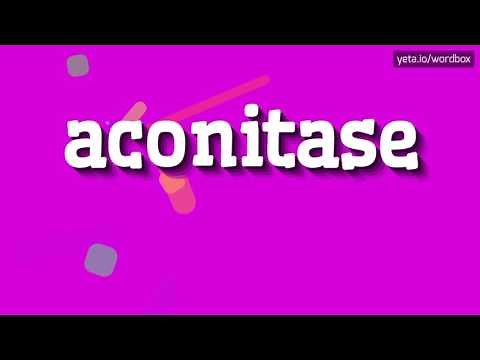 ACONITASE - HOW TO PRONOUNCE IT!?