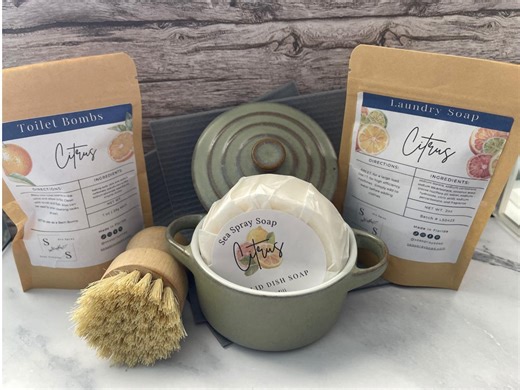 Zero Waste Starter Kit: Natural Cleaning Essentials Gift Set - Etsy
