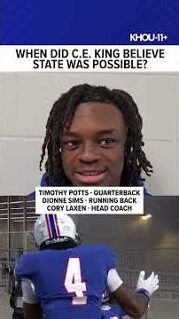 When did the C.E. King football team believe a state final was possible?