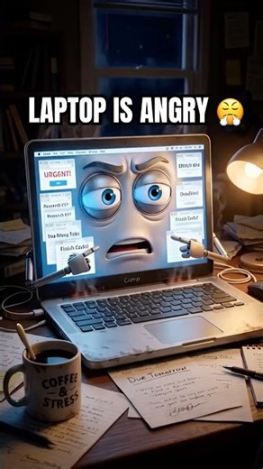 Laptop Says: Bas Karo! 47 Chrome Tabs? #shorts #viral #talkingobject