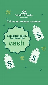 2.8K views | Turn your old textbooks into cash this holiday season!  Scan your books, get a quote, and send them off with FREE shipping. Clear the clutter, make money, and do something good for the planet.  | World of Books - Sell Your Books | Facebook