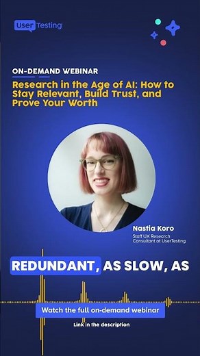 The real threat to UX researchers isn't AI 👀 | UserTesting