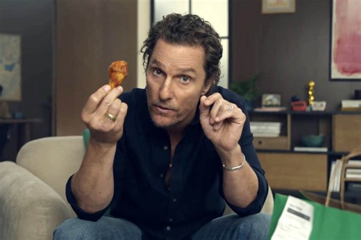 celebrity in the Uber Eats Super Bowl ad