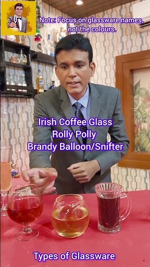 Know Your Bar Glassware part -2 #hotelmanagement #bartender