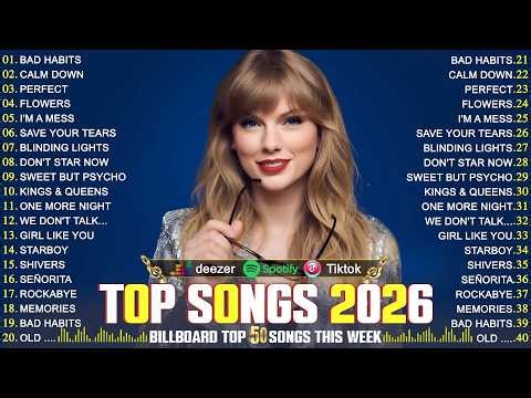 Taylor Swift, Rihanna, Adele, The Weeknd, Dua Lipa, Billie Eilish | Billboard Top 50 This Week