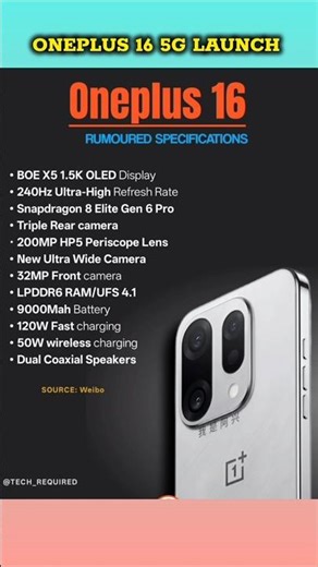 Oneplus 16 5g Update🔥| Oneplus 16 5g Launch Date In india #shorts #oneplus