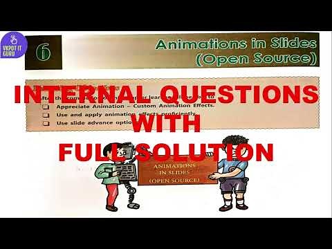 DAV CLASS 6 COMPUTER CHAPTER 6 | ANIMATION IN SLIDES | INTERNAL QUESTION | SOLUTION | NOTES