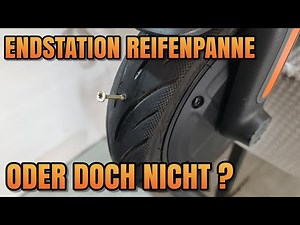 Repairing a flat tire on the go with tubeless e-scooter tires