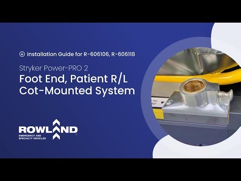 Install Guide - Foot End, Patient Right and Left (R-606105, R-606118) Cot Block - Stryker PP2