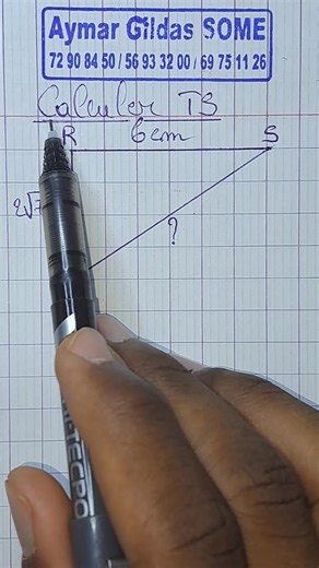 voici comment calculer une distance à l'aide du théorème de Pythagore #mathématiques #bepc2026 #coursenligne #coursdappuisomé