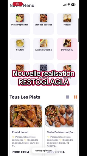 Création du site web pour le restaurant RESTO GLAGLA