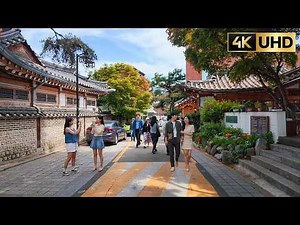 Seoul Walking Tour 4K | Bukchon Hanok Village & Samcheong-dong | Relaxing City Walk | 북촌한옥마을, 삼청동 산책