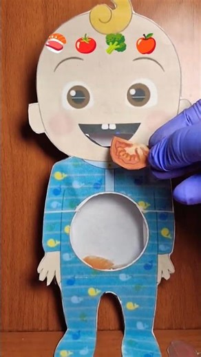 Print and Play Paper Doll Eating Satisfying #paperdoll #shorts