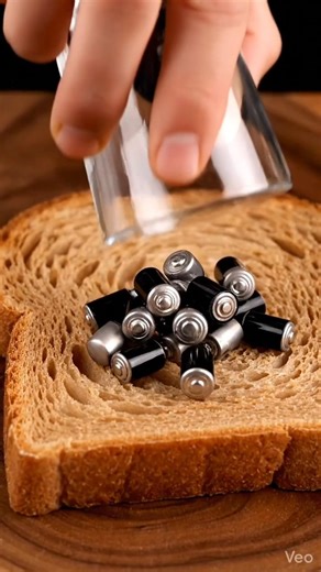 (ASMR) Battery+Bread Meshap #viral #satisfying #bread #smoothment #animation #eating #relax