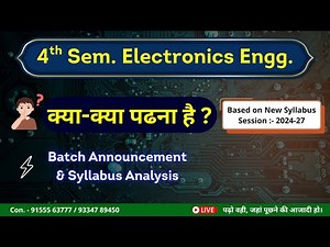 Electronics 4th Sem. New Syllabus || न्यू सिलेबस में क्या क्या पढ़ना है ? || SBTE Bihar Polytechnic