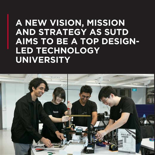 17 reactions | SUTD launches a new vision, mission and mid-term growth strategy “SUTD Leap” to propel the University to the forefront of Design x Tech education and research. | SUTD Singapore University of Technology & Design | Facebook