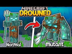 How to spawn a MUTANT DROWNED ZOMBIE in Minecraft?
