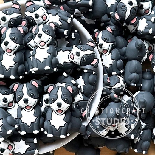New 3D Dog Focal Beads,pet Silicone Beads Bulk,diy Beaded Keychain - Etsy
