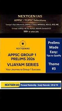 APPSC Group 1 Prelims 2026 Strategy |Prelims Made Easy | VIJAYAM Series Theme-3🔥 NEXTGEN IAS #appsc