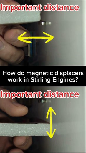 The soul of magnetic displacers - how does it work? #stirlingengine #experiment #magnetic