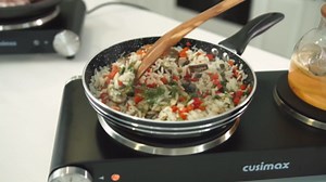 Cusimax Hot Plate Electric Burner Single Burner Cast Iron hot plates for cooking Portable Burner 1500W with Adjustable Temperature Control Stainless Steel Non-Slip Rubber Feet, Upgraded Version