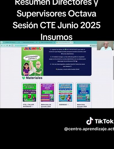 Resumen de la Octava Sesión CTE para Directores y Supervisores