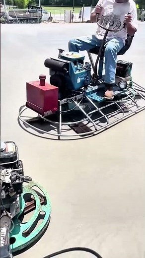 Concrete Leveling Process Using Ride-On Trowel Machines