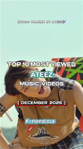 Top 10 Most Viewed ATEEZ MV #kpop #shorts