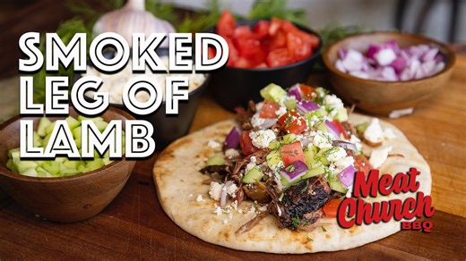 Cook smoked leg of lamb and gyro with fresh homemade tzatziki