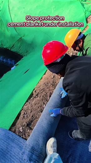 Slope Protection Cement Blanket Installation Process