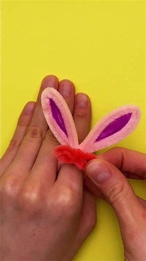 Make Cute Animal Ear Rings 🐻✨ Easy DIY for Kids! #kids #ring