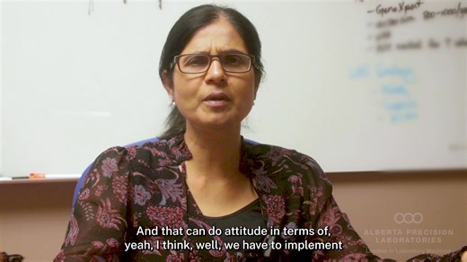 The labs at Alberta Precision Laboratories do more than routine testing. Lab Scientists like Kanti play a huge role in responding to urgent and unexpected health risks by developing testing methods for novel disease. Hear her story and learn more about innovation and research opportunities on the APL website https://www.albertaprecisionlabs.ca/ric/Page13727.aspx #APLcareers #LaboratoryWeek | Alberta Health Services Careers | Facebook