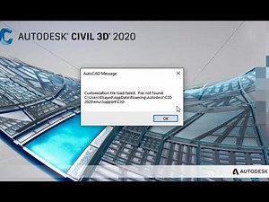 حل مشكلة عدم فتح برنامج AutoCAD وظهور خطأ customization file load failed