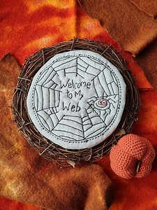 Welcome to My Web Candlemat Hand Stitch PDF Pattern Download - Etsy