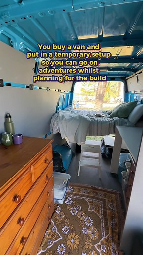 Planning for a van build? 🚐⁠ ⁠ Converting a campervan can be a long process. Whether you’re doing it DIY or someone else is building it, a huge amount of planning is involved.⁠ ⁠ We recently upgraded from a Toyota Hiace to a LWB high roof Sprinter. We sat down and decided on our non-negotiables which led us to wanting a larger van you could stand up in with room for a shower. ⁠ ⁠ Now we’ve bought the van we are planning our layout and design. Putting a temporary setup in allows us to go away on