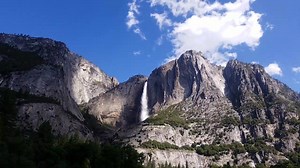 Do you feel your mind buzzing lately? Thoughts, worries, to-do lists, one-hit wonders from back in the day… all swirling around making it harder to think? Please, virtually join us in Cook’s Meadow to listen to the birds sing and trill, watch water tumble over and down Yosemite Falls, and take a moment to let your mind settle. You deserve it. | Yosemite National Park