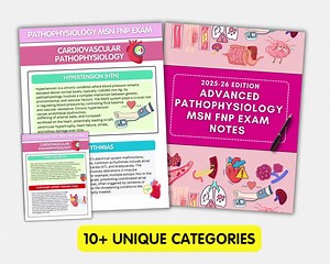 Advanced Pathophysiology MSN FNP Exam Notes All Exams - Pathophysiology Disease Management - 2026 Edition - Etsy