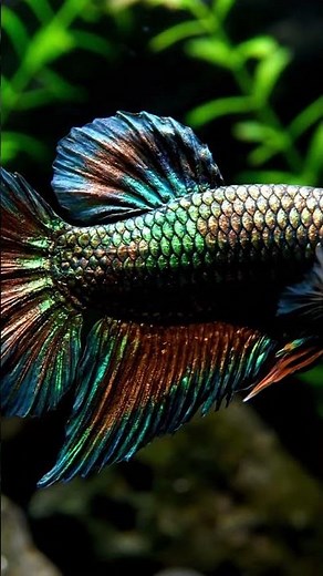 Alien Green Copper Betta Fish 8K #bettafish