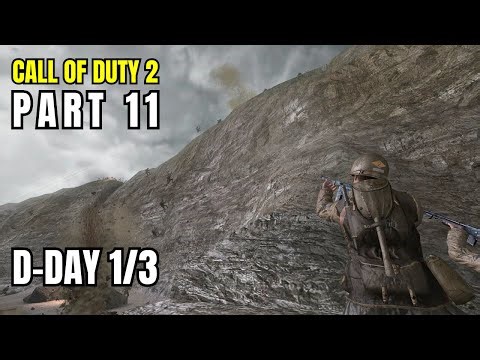 Call of Duty 2 Gameplay Walkthrough Part 11 - USA Campaign - D Day 1/3