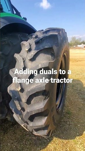 Adding duals to a tractor with flange axles